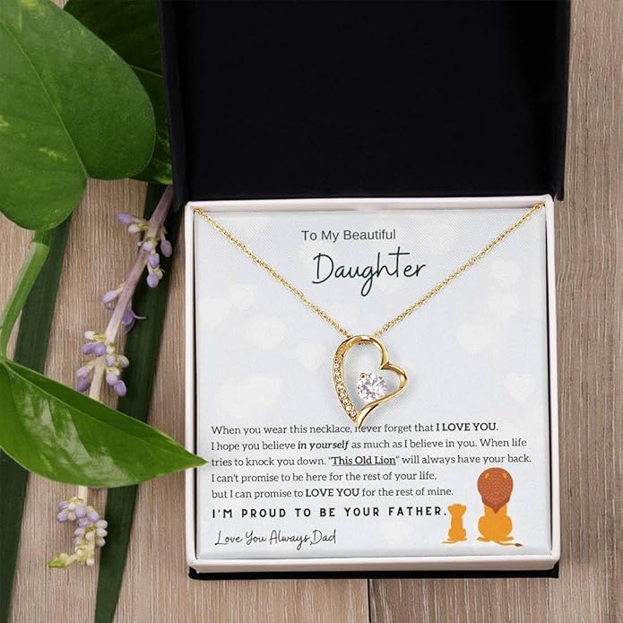 Jewelry Father Daughter Necklace - Forever Love, Proud to Be Your Father - Christmas Birthday Gift From Dad