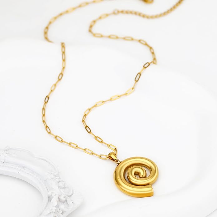 Charm Necklace for Women Gold Evil Eye Sun Moon Flower Coin Pendant Necklace Dainty Paperclip Chain Vintage Luck Amulet Choker Necklaces Celestial Jewelry Gift