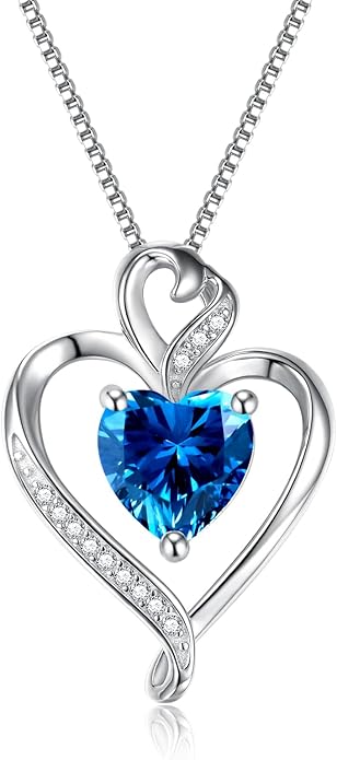 Heart Necklaces for Women 925 Sterling Silver Pendant Necklace Rose Gold Plated White Gold/14K Gold Plated Love Necklace for Her Girlfriend Wife Valentines Day Birthday Women Jewelry 18"+2"