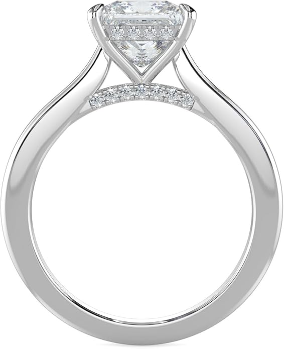14K and 18K White Yellow and Rose Gold Lab Grown Diamond Solitaire Engagement Ring for Women, 4 Prong Rings for Wedding and Valentine Gift 1 to 2 Carat TW (Color E-F, Clarity VVS-VS)