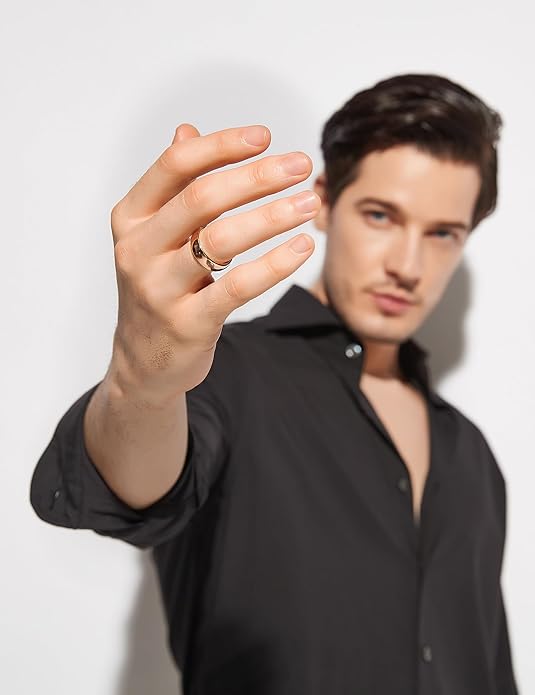 Greenpod 2mm 4mm 6mm Tungsten Wedding Bands Ring for Women Men Rose Gold/Silver/Gold/Black Polished Slim Engagement Promise Rings Comfort Fit Size 4-13