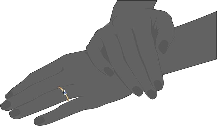 Amazon Essentials 18K Yellow Gold Plated Sterling Silver Cubic Zirconia Fashion Stackable Ring (previously Amazon Collection)