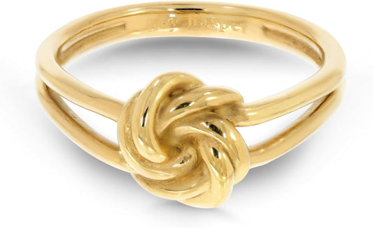 Hey Harper Gold Ring for Women - Gold Plated Stacking Waterproof & Sweatproof Jewerly Ring - Everday Non Tarnish Cute Fashion Circle Rings