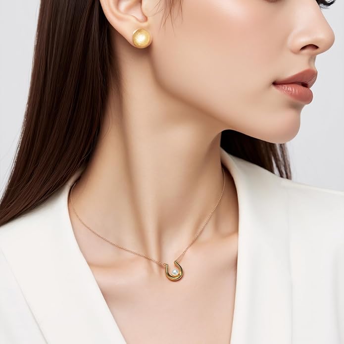 Pearl Necklaces for Women,Charm Choker Necklaces with Natural Freshwater Cultured Pearls,Dainty Pendants Necklaces Daily Wear or Fashion Gift for Women