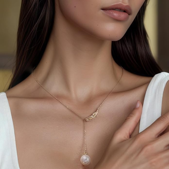 Pearl Necklaces for Women,Charm Choker Necklaces with Natural Freshwater Cultured Pearls,Dainty Pendants Necklaces Daily Wear or Fashion Gift for Women