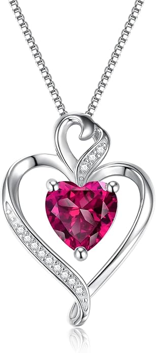 Heart Necklaces for Women 925 Sterling Silver Pendant Necklace Rose Gold Plated White Gold/14K Gold Plated Love Necklace for Her Girlfriend Wife Valentines Day Birthday Women Jewelry 18"+2"