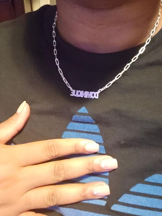 Personalized Name Necklace | Sterling Silver/Stainless Steel | 14 Fonts, 4 Colors, 5 Chains | Tarnish-Free, Handmade Gift for Women: Mom, Daughter, Sister | Ideal for Birthday, Mother's Day,Christmas