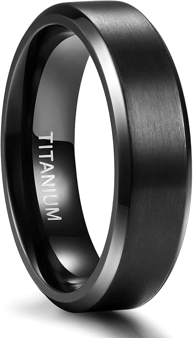 TIGRADE Titanium Rings 4MM 6MM 8MM 10MM Wedding Band in Comfort Fit Matte for Men Women Size 3-15