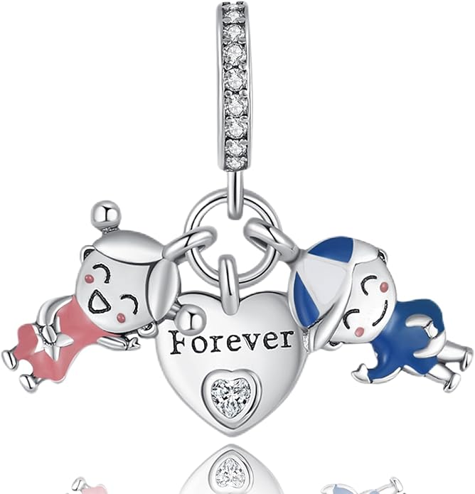 Annmors Charms for Bracelets Family Animal Safety Chains Nature Dangle for Women Bracelets & Necklace Pendant