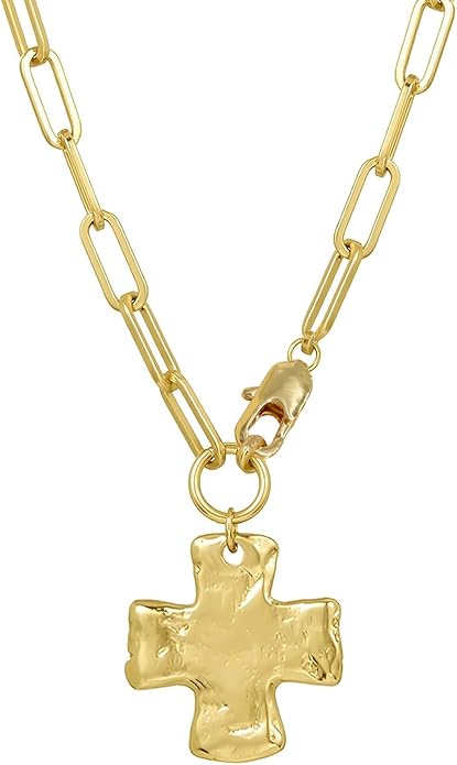 Chunky Retro Heart Necklace for Women Antique Layer Beach Ocean Moon Stars Western Boho Charm Necklaces Retro Link Chain Jewelry