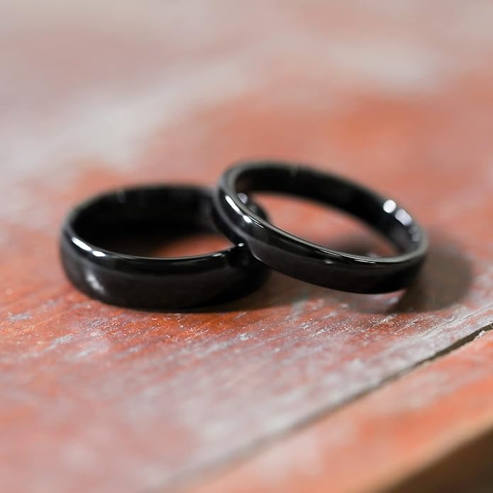 Greenpod 2mm 4mm 6mm Tungsten Wedding Bands Ring for Women Men Rose Gold/Silver/Gold/Black Polished Slim Engagement Promise Rings Comfort Fit Size 4-13