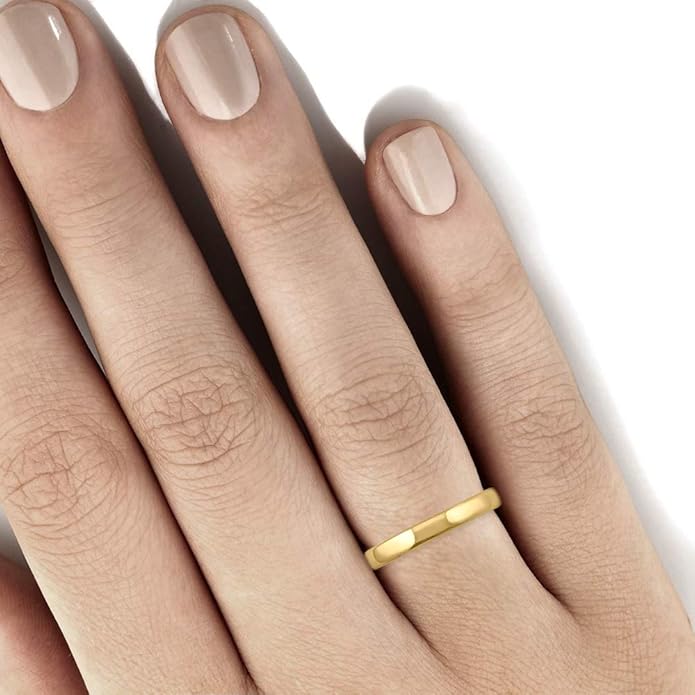 14K Gold 3mm Plain Wedding Band