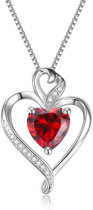 Heart Necklaces for Women 925 Sterling Silver Pendant Necklace Rose Gold Plated White Gold/14K Gold Plated Love Necklace for Her Girlfriend Wife Valentines Day Birthday Women Jewelry 18"+2"