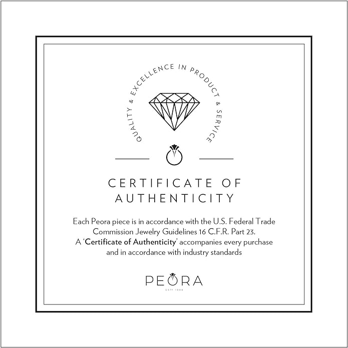 PEORA Letter A to Z Lab Grown Diamond Initial Pendant Necklace in Sterling Silver, F-G Color, VS Clarity, with 18 inch Chain