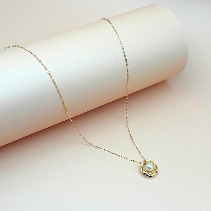 Pearl Necklaces for Women,Charm Choker Necklaces with Natural Freshwater Cultured Pearls,Dainty Pendants Necklaces Daily Wear or Fashion Gift for Women