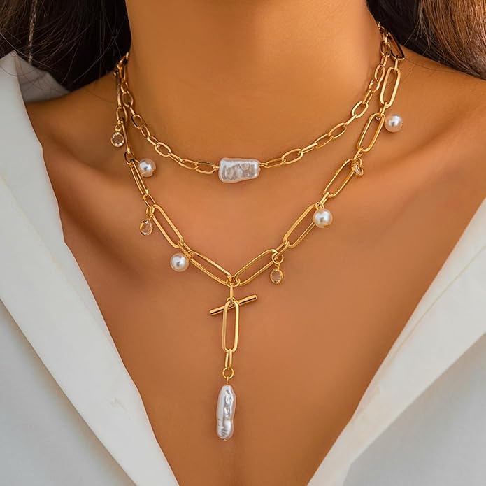 Choistily Charm Necklace Dainty Gold Western Outfit Beach Jewelry for Women Trendy Cowgirl Accessories for Women Gold Bow Sea Shell Pendant Necklace Preppy Stuff Summer Jewelry 2025