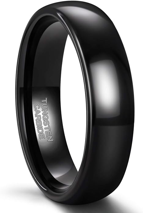 Greenpod 2mm 4mm 6mm Tungsten Wedding Bands Ring for Women Men Rose Gold/Silver/Gold/Black Polished Slim Engagement Promise Rings Comfort Fit Size 4-13