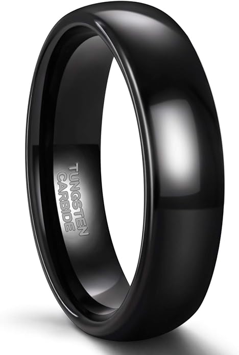 Greenpod 2mm 4mm 6mm Tungsten Wedding Bands Ring for Women Men Rose Gold/Silver/Gold/Black Polished Slim Engagement Promise Rings Comfort Fit Size 4-13