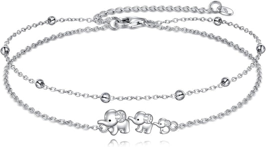 TIGER RIDER Dragonfly Anklet Sterling Silver Dragonfly Gifts Jewelry for Women with Crystal Birthday Anniversary