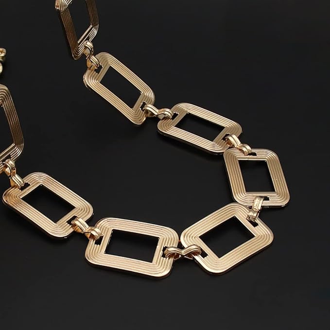 Women's Chain Belt Metal Waist Belt Chunky Belly Link Belt