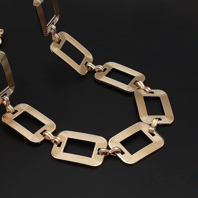 Women's Chain Belt Metal Waist Belt Chunky Belly Link Belt