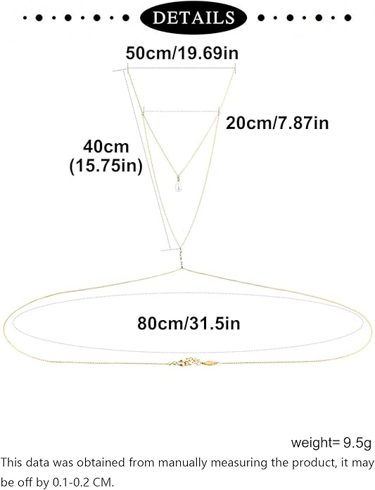 MODRSA Gold Body Chain Jewelry for Women Back Necklace for Backless Dress Backdrop Pearl Rhinestone Belly Chain Waist Chains Bra Chains Lingerie Summer Bikini Bodychain Trendy Sexy Stomach Jewelry