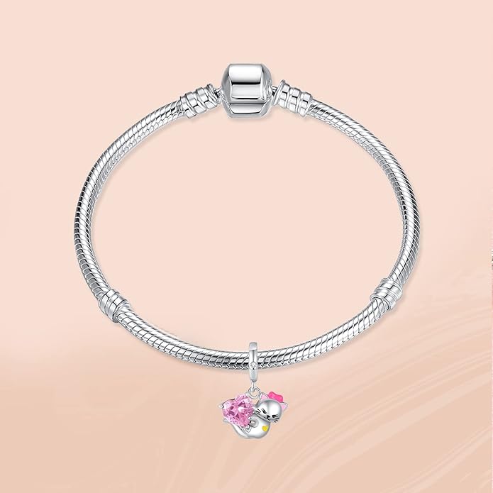 Annmors Charms for Bracelets Family Animal Safety Chains Nature Dangle for Women Bracelets & Necklace Pendant