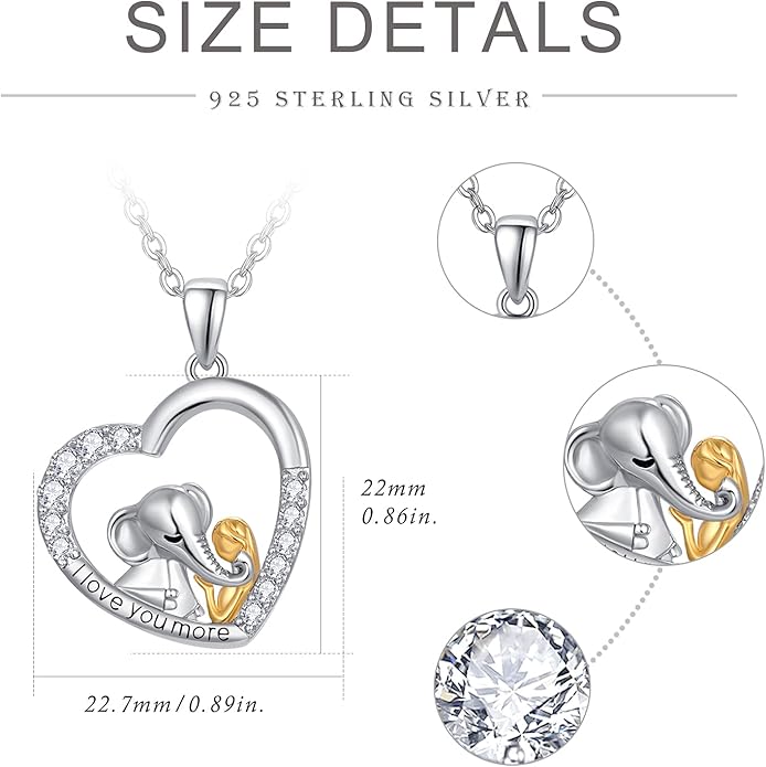 Palpitate Heart Necklaces for Women Forever Love Pendant Necklace Anniversary Valentine's Day Gifts for Lovers Wife Her Mom