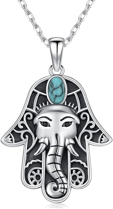 Hamsa Necklace 925 Sterling Silver Evil Eye/Lotus Flower/Star of David/Chai/Yin Yang Hamsa Hand Pendant Jewelry Hand of Fatima Gifts for Women