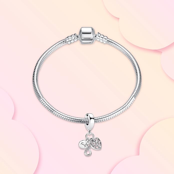 Annmors Charms for Bracelets Family Animal Safety Chains Nature Dangle for Women Bracelets & Necklace Pendant