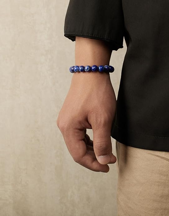 Handmade Natural Stone Beaded Stretch Bracelets,Healing Crystals Protection Bracelet,Spiritual Jewelry Gifts for Women & Men,Replacement Beads Included