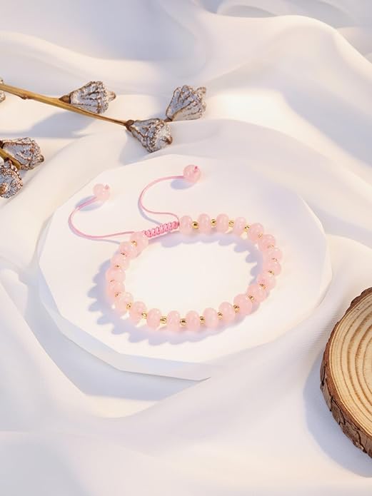 PESOENTH Healing Crystal Gemstone Colorful Beaded Bracelets for Women,Natural Chakra Stone Summer Surfer Beach Boho Bracelet jewelry Gifts for Women Ladies