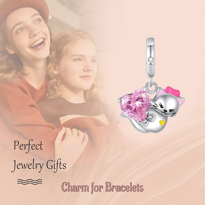 Annmors Charms for Bracelets Family Animal Safety Chains Nature Dangle for Women Bracelets & Necklace Pendant