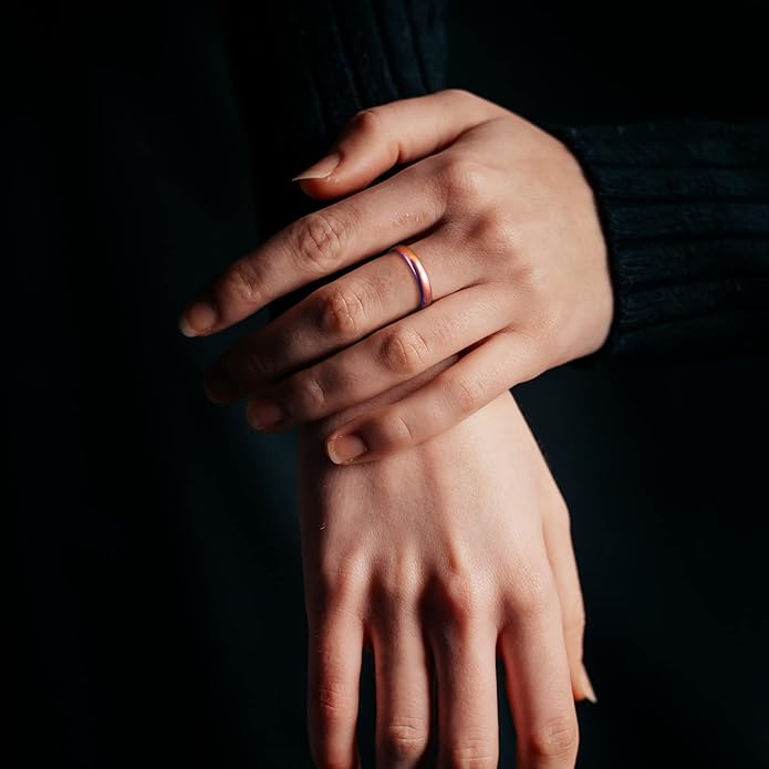 TRUMIUM 2mm 4mm 6mm 8mm Tungsten Wedding Band Ring for Men Women Gold/Rose Gold/Silver Domed High Polish Comfort Fit 4-15