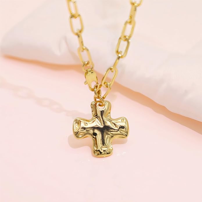 Chunky Retro Heart Necklace for Women Antique Layer Beach Ocean Moon Stars Western Boho Charm Necklaces Retro Link Chain Jewelry