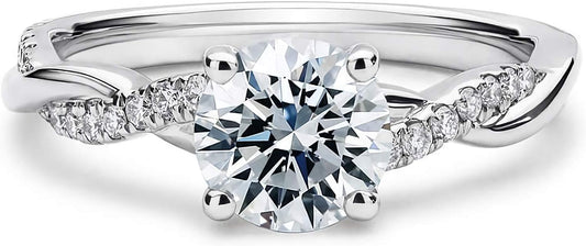 1.16 Carat (ctw) Moissanite Engagement Rings for Women 10K/14K/18K Gold Rings Moissanite Rings