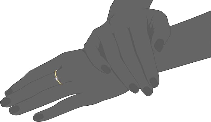 Amazon Essentials 18K Yellow Gold Plated Sterling Silver Cubic Zirconia Fashion Stackable Ring (previously Amazon Collection)