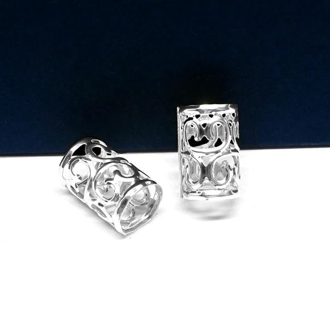 200 Pcs Hair Jewelry for Braids Accessories Loc Jewelry for Hair Dreadlock, Sliver Adjustable Cuffs Braiding Hair Rings Decoration