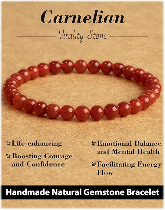 Handmade Natural Stone Beaded Stretch Bracelets,Healing Crystals Protection Bracelet,Spiritual Jewelry Gifts for Women & Men,Replacement Beads Included