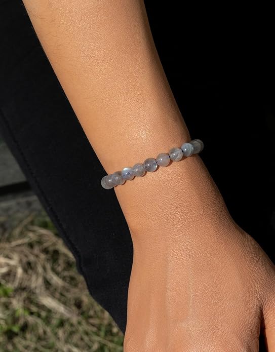 Handmade Natural Stone Beaded Stretch Bracelets,Healing Crystals Protection Bracelet,Spiritual Jewelry Gifts for Women & Men,Replacement Beads Included