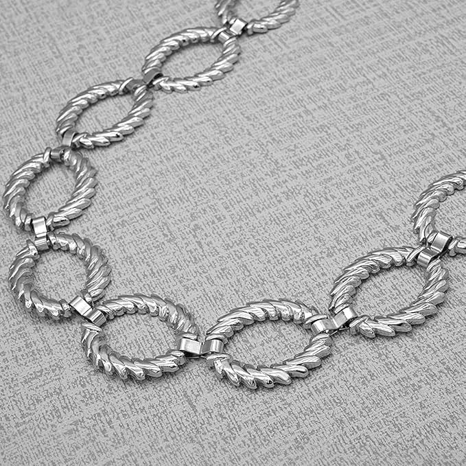 Women's Chain Belt Metal Waist Belt Chunky Belly Link Belt