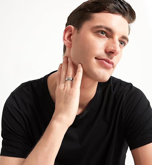 TIGRADE Titanium Rings 4MM 6MM 8MM 10MM Wedding Band in Comfort Fit Matte for Men Women Size 3-15