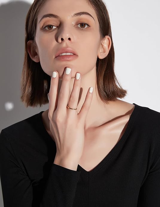 Greenpod 2mm 4mm 6mm Tungsten Wedding Bands Ring for Women Men Rose Gold/Silver/Gold/Black Polished Slim Engagement Promise Rings Comfort Fit Size 4-13