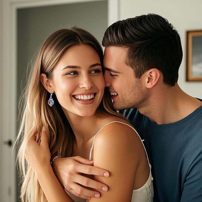 Scottish Thistle/Sunflower/Violet/Daffodil/Orchid Earrings Sterling Silver Flower Dangle Dangling Drop Boho Earrings Jewelry Gifts for Women