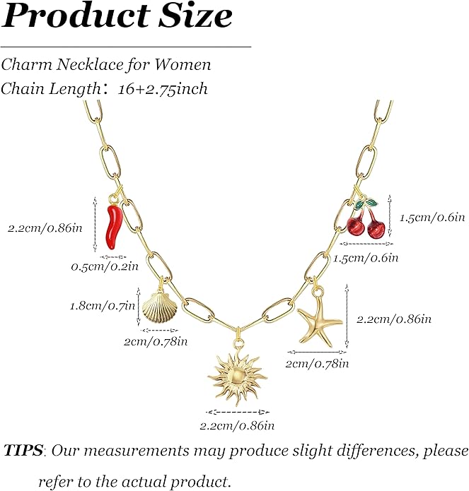 Choistily Charm Necklace Dainty Gold Western Outfit Beach Jewelry for Women Trendy Cowgirl Accessories for Women Gold Bow Sea Shell Pendant Necklace Preppy Stuff Summer Jewelry 2025