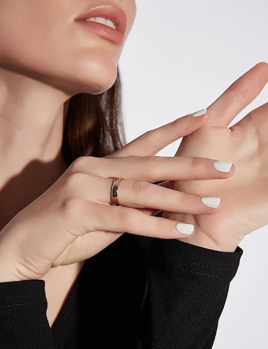 Greenpod 2mm 4mm 6mm Tungsten Wedding Bands Ring for Women Men Rose Gold/Silver/Gold/Black Polished Slim Engagement Promise Rings Comfort Fit Size 4-13