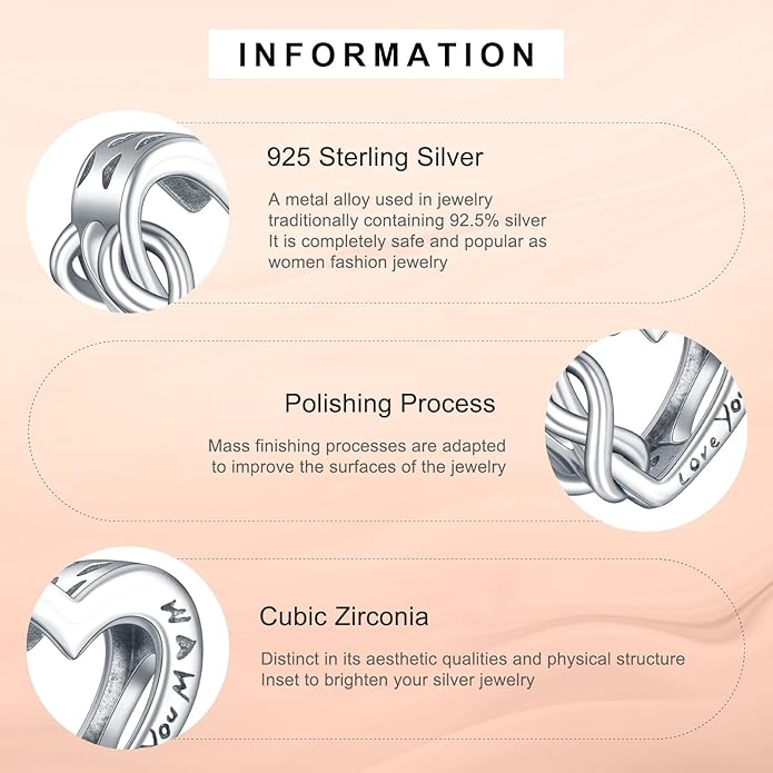 Annmors Charms for Bracelets Family Animal Safety Chains Nature Dangle for Women Bracelets & Necklace Pendant