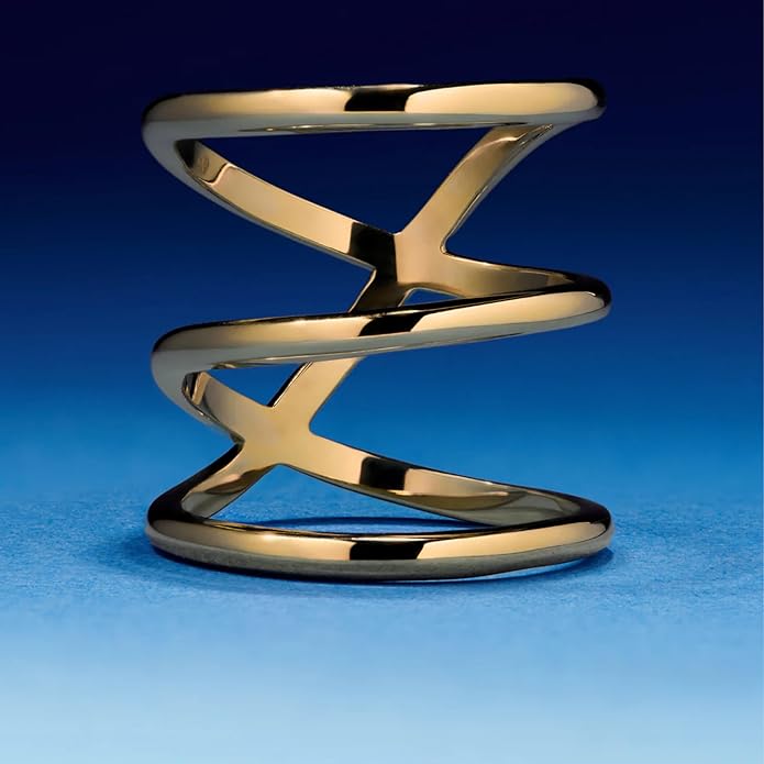 Hey Harper Gold Ring for Women - Gold Plated Stacking Waterproof & Sweatproof Jewerly Ring - Everday Non Tarnish Cute Fashion Circle Rings