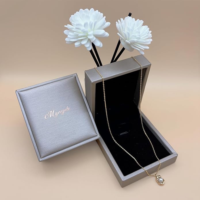 Pearl Necklaces for Women,Charm Choker Necklaces with Natural Freshwater Cultured Pearls,Dainty Pendants Necklaces Daily Wear or Fashion Gift for Women