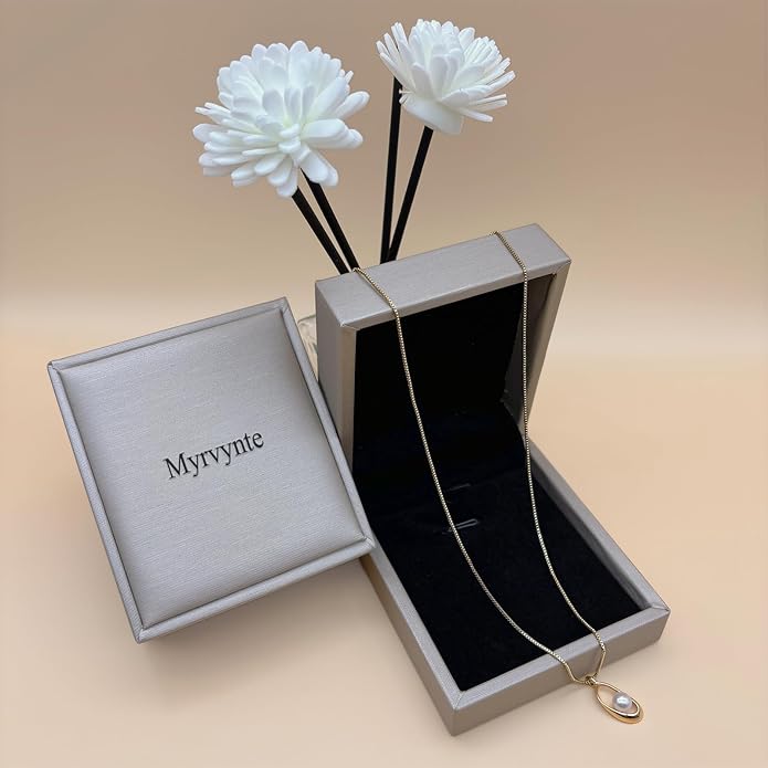 Pearl Necklaces for Women,Charm Choker Necklaces with Natural Freshwater Cultured Pearls,Dainty Pendants Necklaces Daily Wear or Fashion Gift for Women